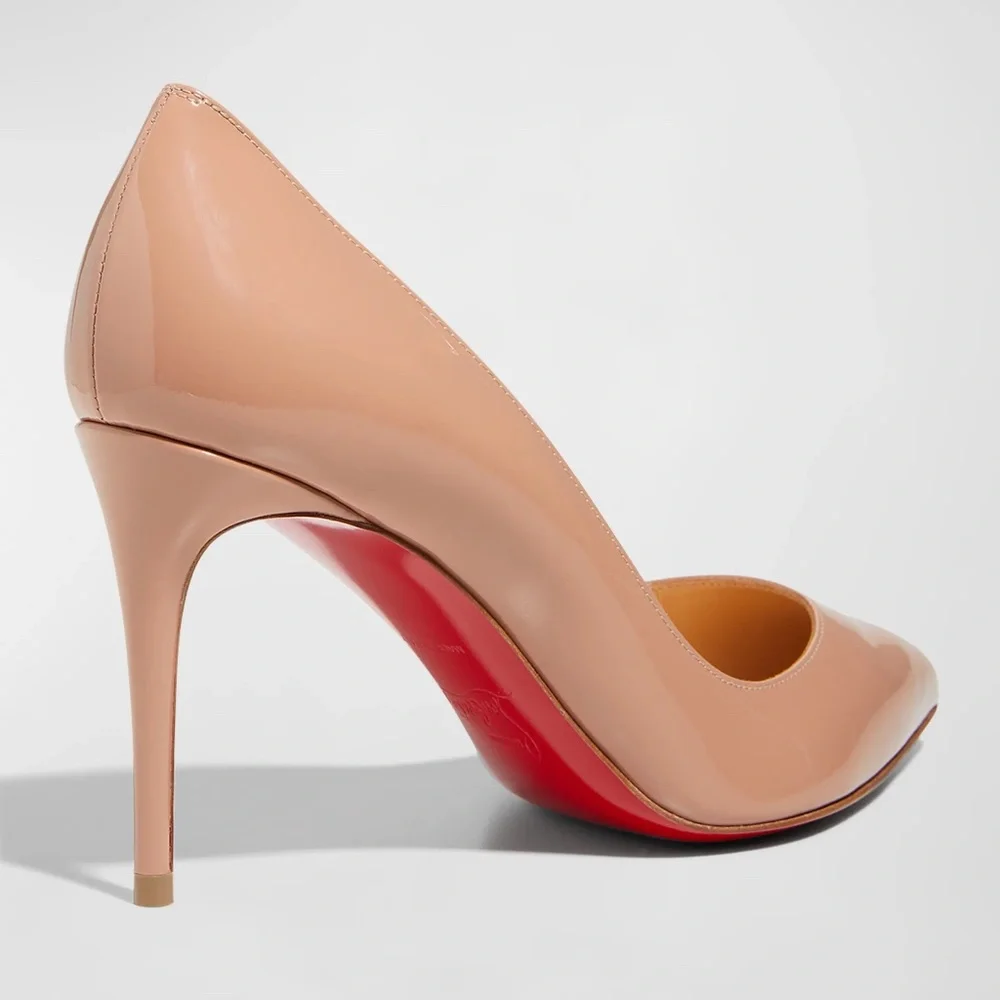 Christian Louboutin Nude Heels with Red Sole - Picture 1 of 4